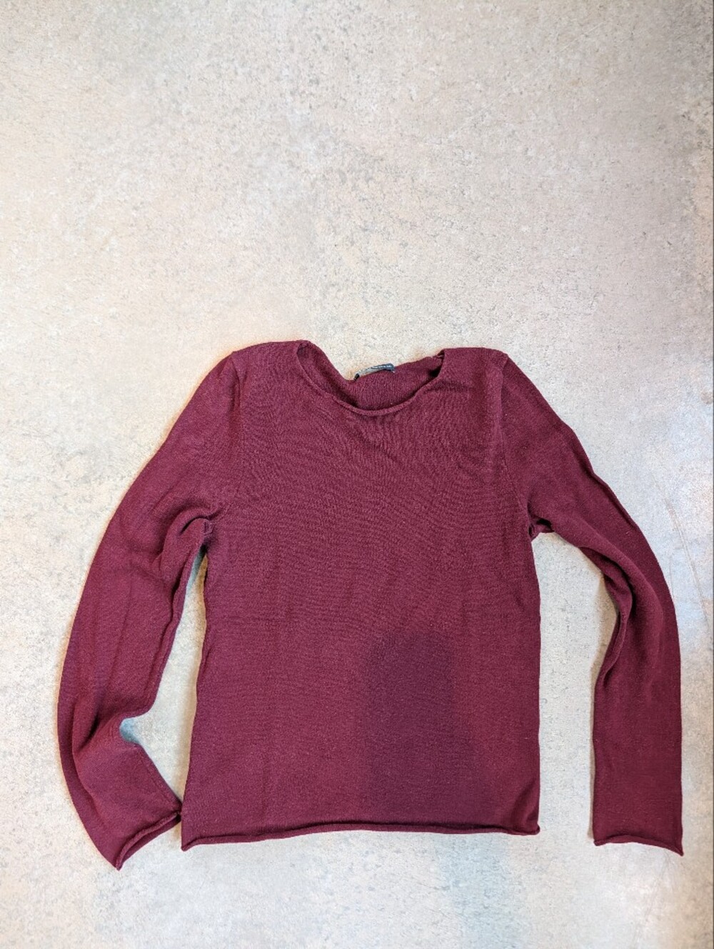 Brandy Melville Burgundy %100 COTTON Knit Sweater Top